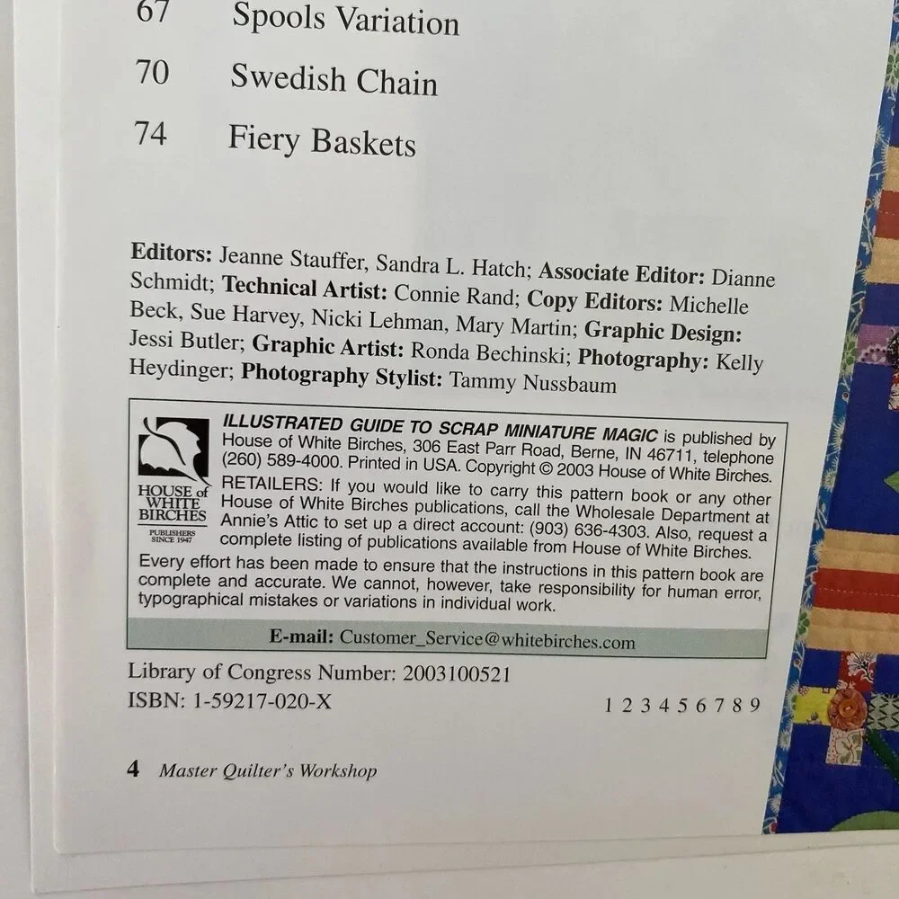 Illustrated Guide To Scrap Miniature Magic Master Quilters Workshop